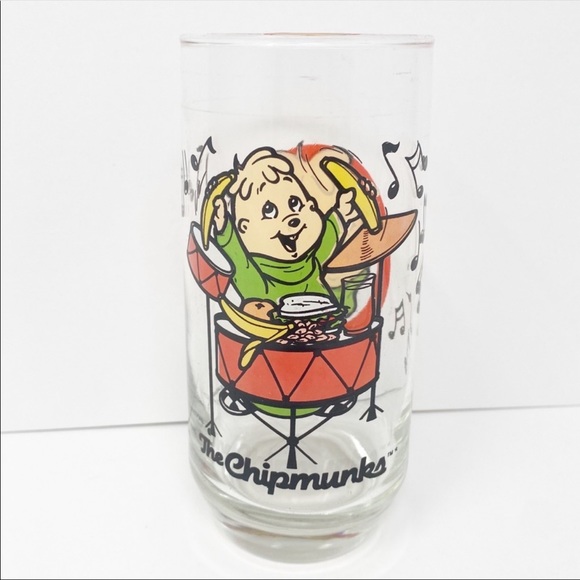 Vintage Theodore Alvin and the Chipmunks Glass